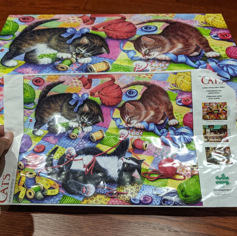 Buffalo Cats Knitting Kittens 750 Piece Jigsaw Puzzle
